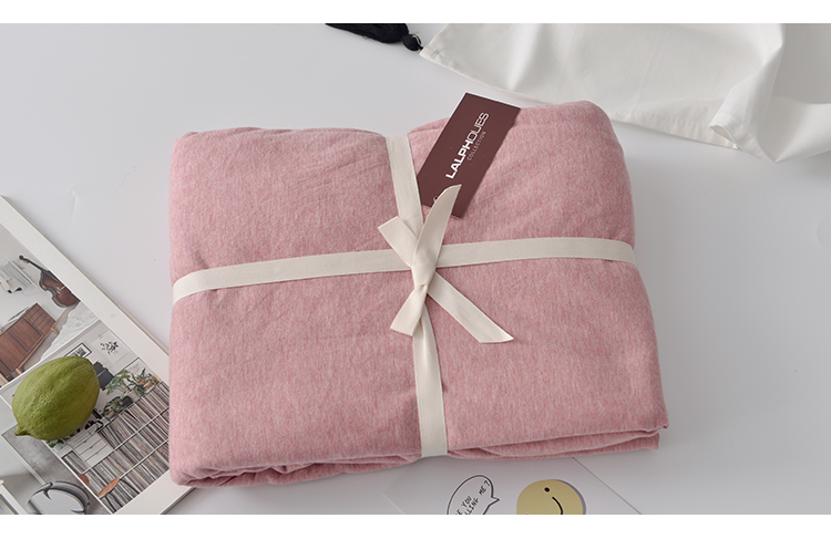 Cotton dệt kim màu đơn sắc 竺 bông đơn ký túc xá giường đôi 1,8 m ga trải giường bông đơn - Trang bị Covers 	ga chun trải giường 2mx2m2	
