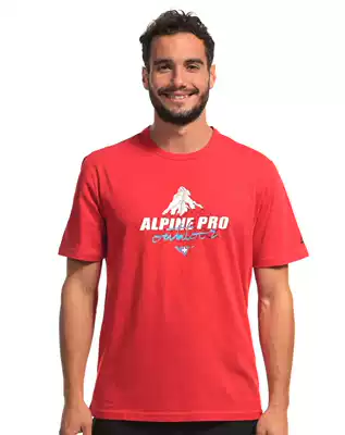 Classic Alpine Ni summer men's large size round neck short sleeve T-shirt cotton thin and breathable fashion casual top