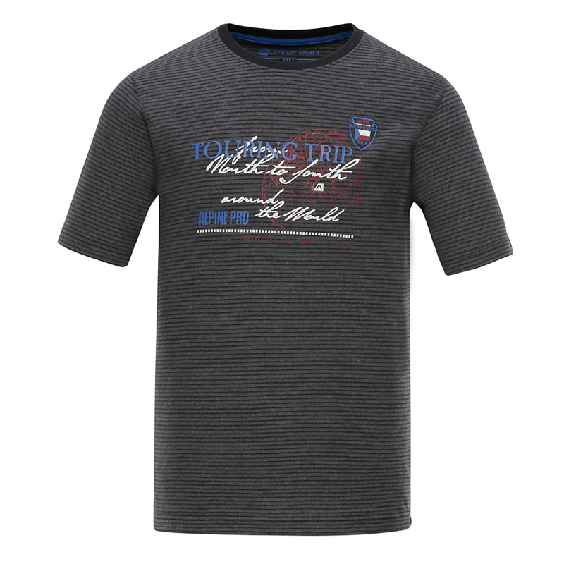 Alpine Spring Summer Outdoor Sports Men's Crewneck Cotton Short Sleeve Print Breathable Mountaineering T-Shirt