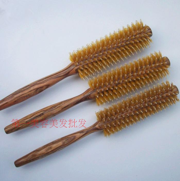 Hair salon boar bristle rolling comb pear flower curly hair styling professional twill rolling comb hair stylist good tool