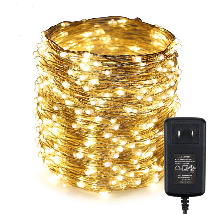 Room Full of Starry Fairy Lights, Led Waterproof Copper Wire String Lights, Plug-In Christmas Outdoor Romantic Decoration