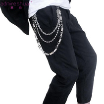 Trend New Joker Metal Pants Chain Hip Hop Street Dance Stage Waist Chain Casual Pants Decoration Chain
