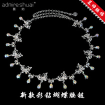 New belly dance waist chain New Extended color diamond butterfly waist diamond fashion accessories New Diamond Belt women