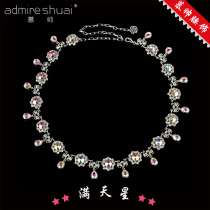 Fashion Joker New Star diamond chain water drop belly dance waist chain boutique metal belt Lady rhinestone belt