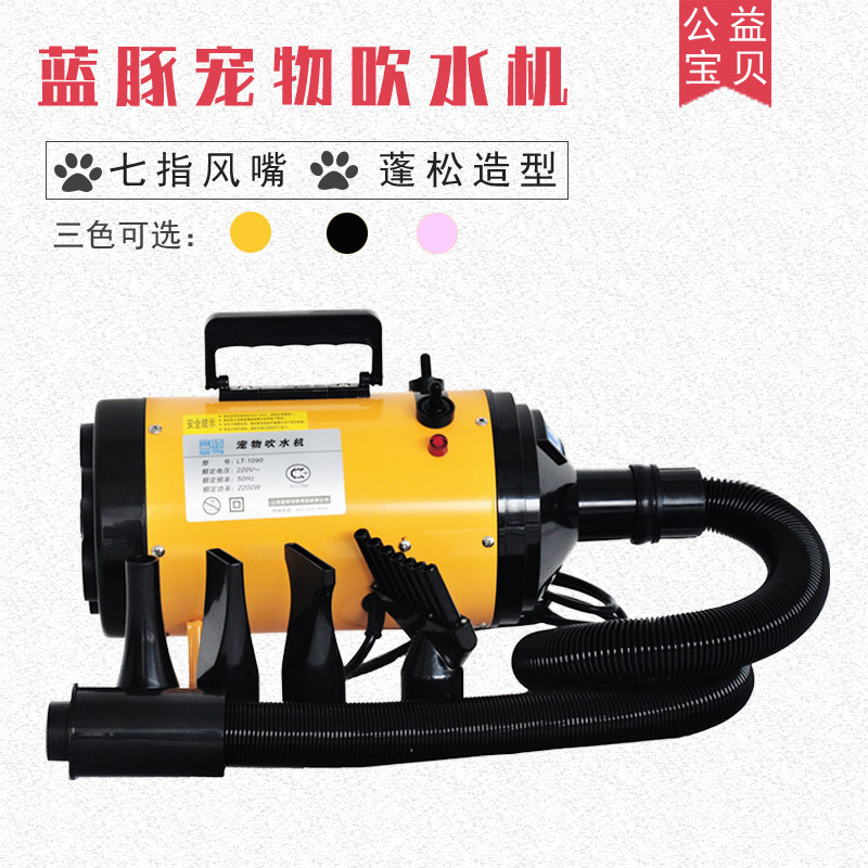 Blue dolphin pet water blower for dogs large dog hair dryer high-power cat teddy golden hair blower artifact