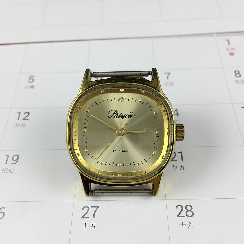 Original inventory Shiyou brand square round nail yellow face manual machinery diameter 33 mm to send 1 strap