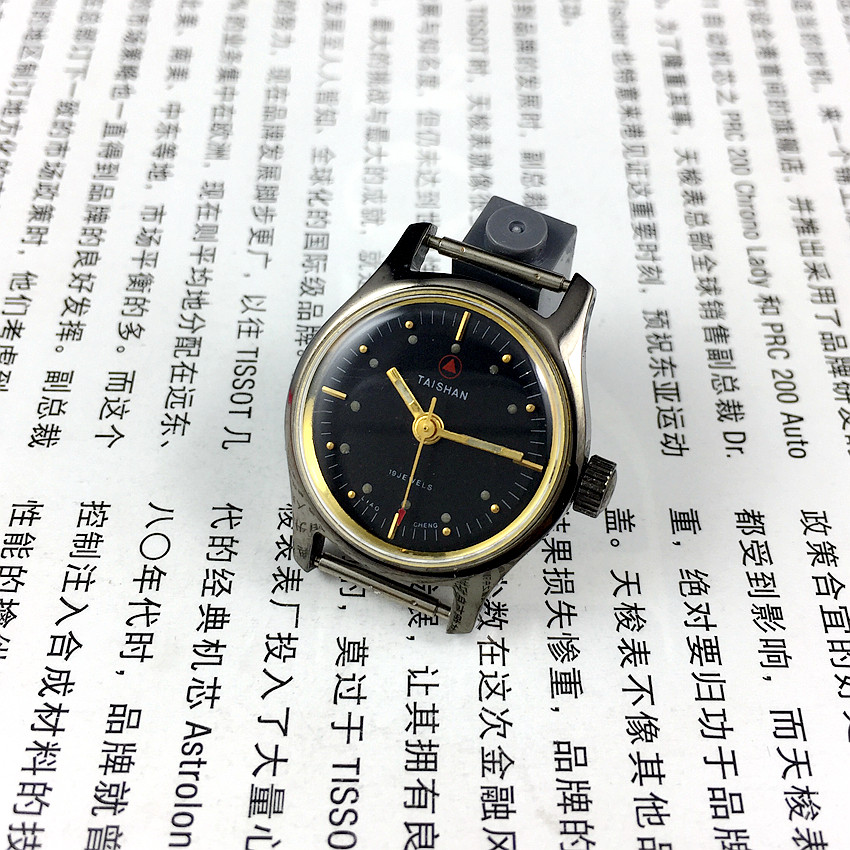 Original Clothing Stock Chat City Watch Factory Tai Shan Card Black Shell Black Face Red Mark Lady Manual Mechanical Watch Delivery Meter Belt