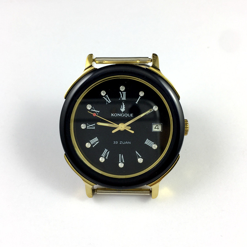 (Guangguang Shop) Peacock Brand Automatic Mechanical Watch Roman Black Face Diameter 37MM Free Strap