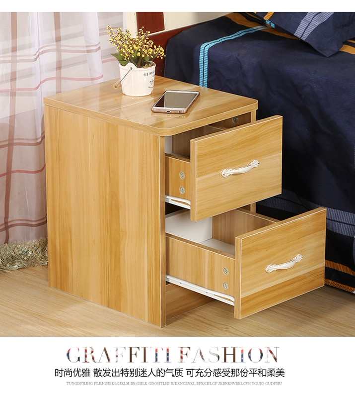 phòng ngủ nhỏ gọn kinh tế đầu giường hiện đại 25cm30cm siêu đơn giản nhỏ tủ đầu giường tủ nhỏ hẹp - Buồng