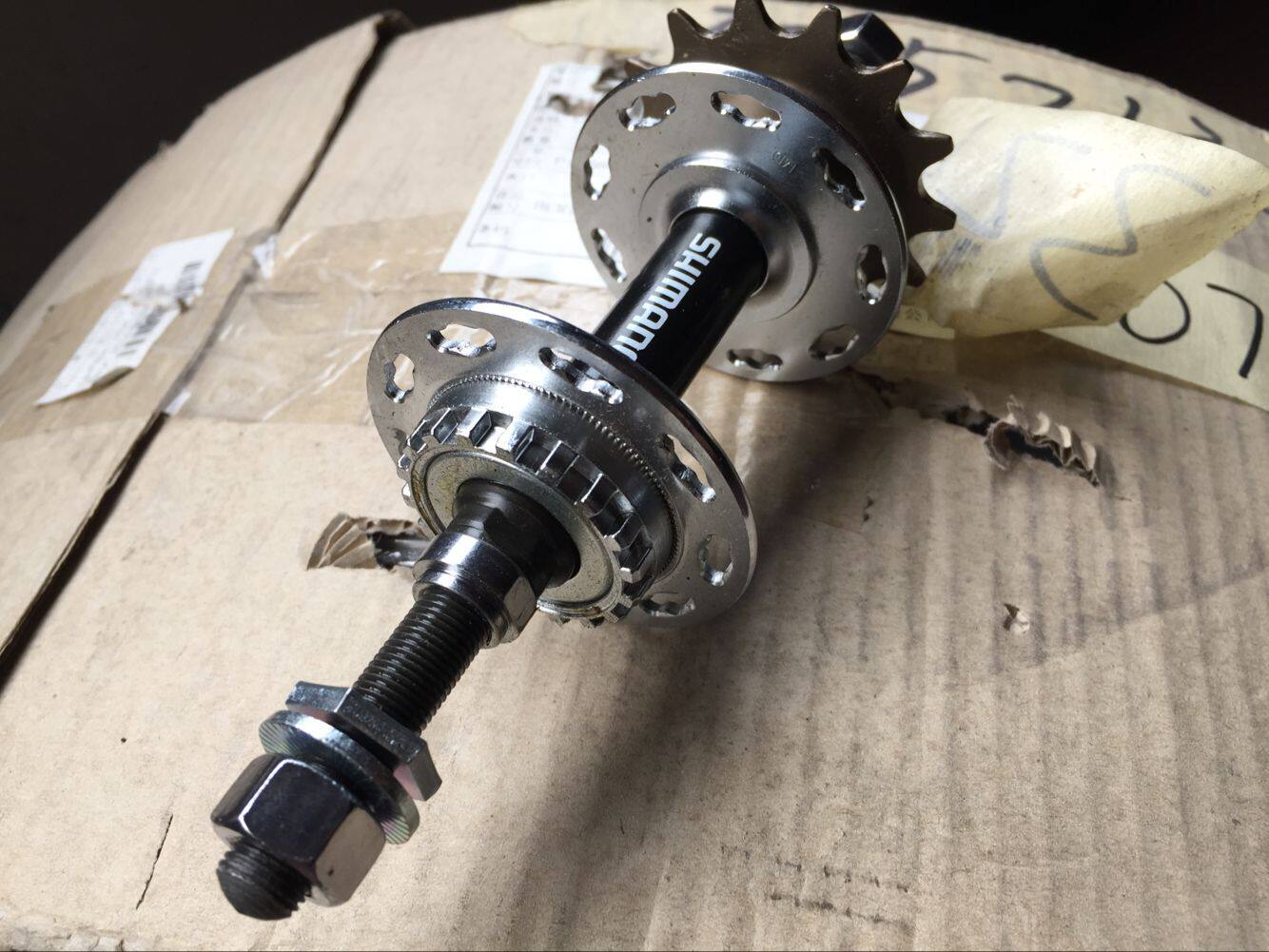 Shimano Humano Flower Drum 36 hole Connected Axis Leather Tooth Number 14 teeth Flower Drum Connected Flying Wheel