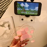 Прозрачный и милый держатель для мобильного телефона для домашнего настольного компьютера. Держатель для планшета для ленивых людей, которые смотрят телесериалы в студенческих общежитиях.