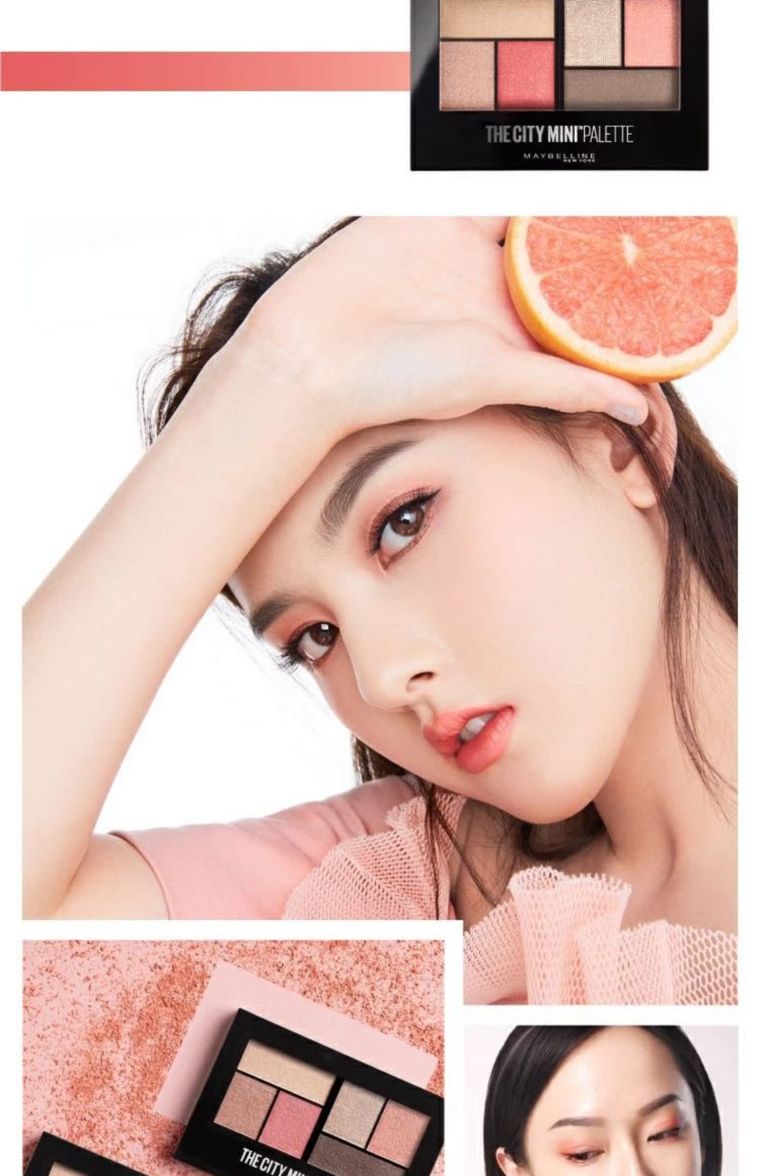 Phấn mắt sáu màu Maybelline nữ màu đất mờ trang điểm màu nude tự nhiên 2018 mới in siêu lửa mắt hoàng hôn bảng phấn mắt