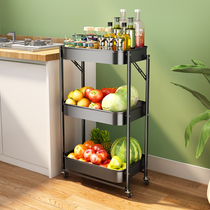 GTO Furniture Installation Folding Cart Kitchen Frame Flat Multi-layer Mobile Belt Vegetable Clamp