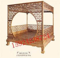 Factory direct sales hedgehog rosewood African yellow rosewood solid wood old-fashioned antique plum bed mahogany frame bed