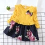 Váy bé gái 2018 mới của Hàn Quốc quần áo cotton lưới Công chúa mùa xuân và mùa thu bé gái váy bé gái váy đầm thu đông bé gái
