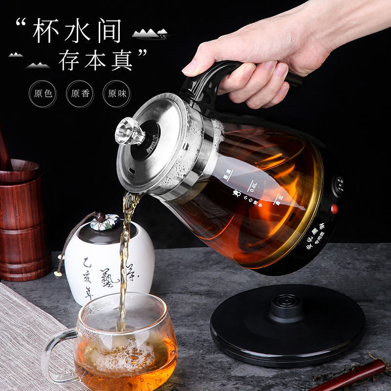 Tea maker black tea maker glass electric kettle steaming teapot thermal insulation steam electric teapot kettle large quantity preferred