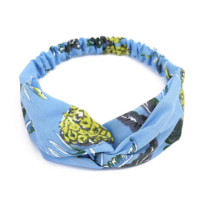 New floral cloth cross hair with washing face elastic tightness hair with Korean version Fashion lady go out temperament accessories 5