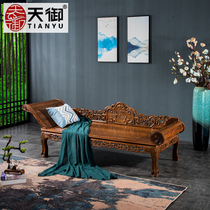 Red Wood Noble Princess Bed Chicken Wings Wood Noble Princess Chair Small House Type Single Sofa Chinese Living Room Taiprincess Chair Solid Wood Furniture