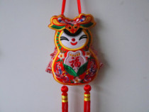 Qingyang Fuwa embroidery pendant Qingyang fragrant bag embroidery Qingyang Tut production Double-face Fuwa folk handicraft