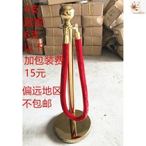 T Thickened stainless steel lanyard seat Titanium welcome concierge column pole one-rice thread guardrail cordon barrier