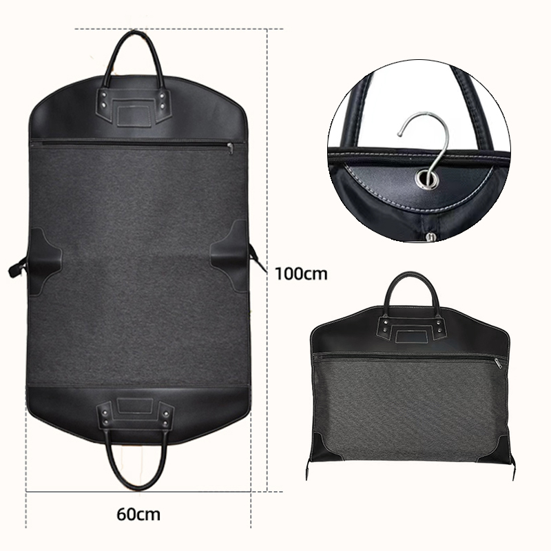 メンズスーツバッグ ポータブルレザー 旅行 出張 シニアスーツカバー 弁護士ローブ 収納バッグ ダストカバー
