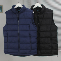Export niche pure outdoor sports cotton vest winter thick warm cotton vest stand collar casual liner for men and women