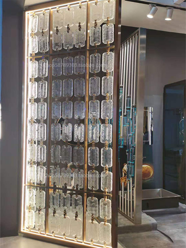 Hoisting Crystal Screen Xuanguan Partition Custom Background Wall Upscale Business Applies To The Clubhouse Front Desk Bar Design