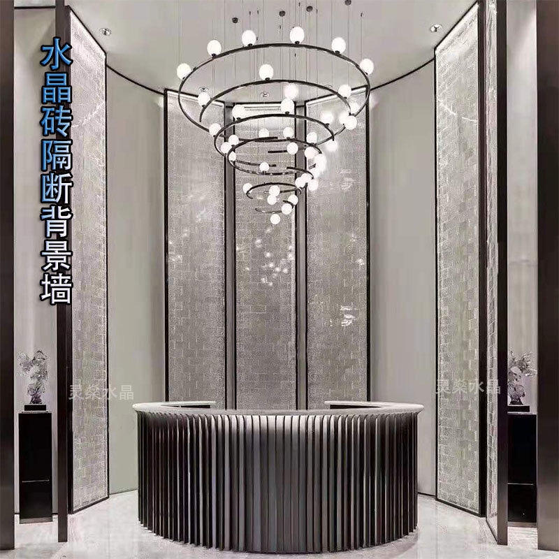 Crystal brick bar counter glass block color solid frosted hot melt glass brick desktop bubble screen partition background wall