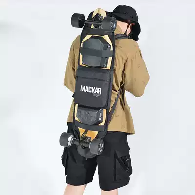 mackar skateboard bag small fish Board lightweight four-wheel electric skateboard shoulder skateboard Bag Men's Tide brand double wheel Electric