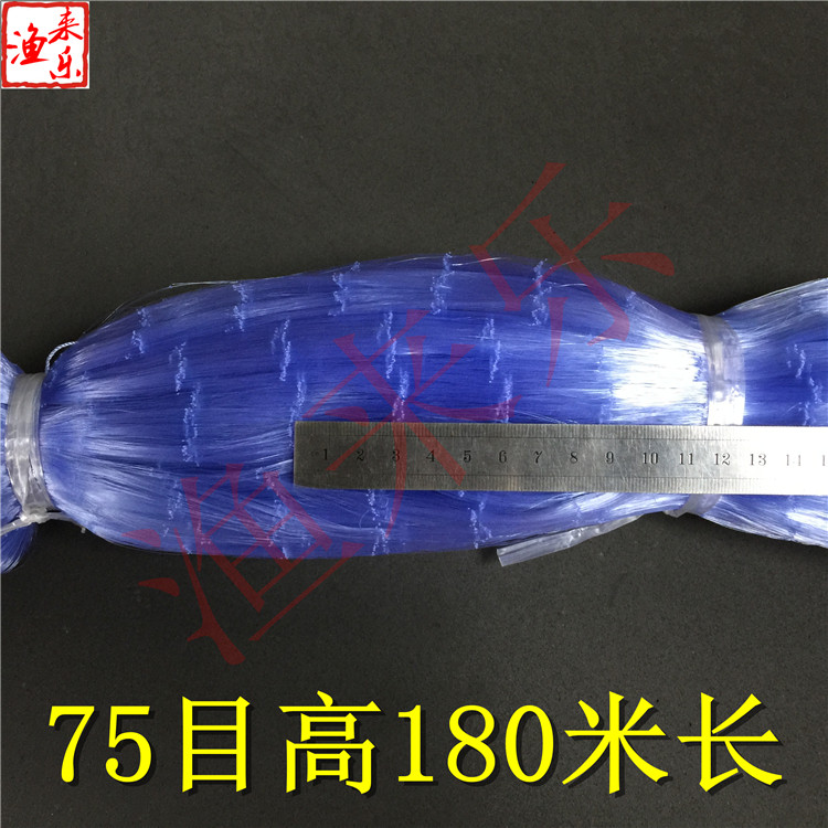 Quality Import Blue Screen sheet 75 Eye high 180 m Filament Mesh Fishing Nets Mucus Fish Nets Semi-finished Fish Nets
