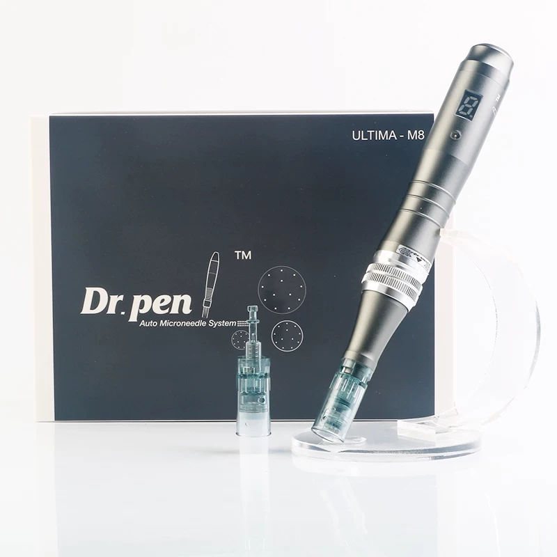 Новый Dr.pen M8 маленькая чёрная ручка, электрическая микроголка, массаж лица MTS, нано-микрокристаллы, устройство для косметического введения