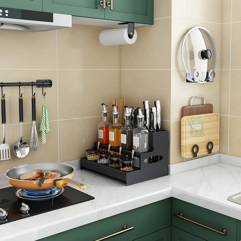 Seasoning box combination set Kitchen home cooking oil, salt, sauce, vinegar, sugar condiments, condiments, supplies, cans, bottles, storage boxes