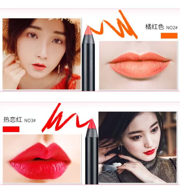 Bút kẻ viền môi lâu trôi không dính cốc không thấm nước mờ môi bút chì đậu dán son môi chính hãng son bút chì