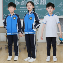  Primary school uniform spring and autumn three-piece suit Junior high school and high school class clothes men and women sports college students college style summer short sleeves