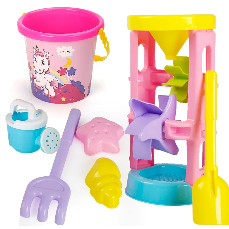 Детская пляжная игрушка, набор, лопата, игра с песком, песочные часы