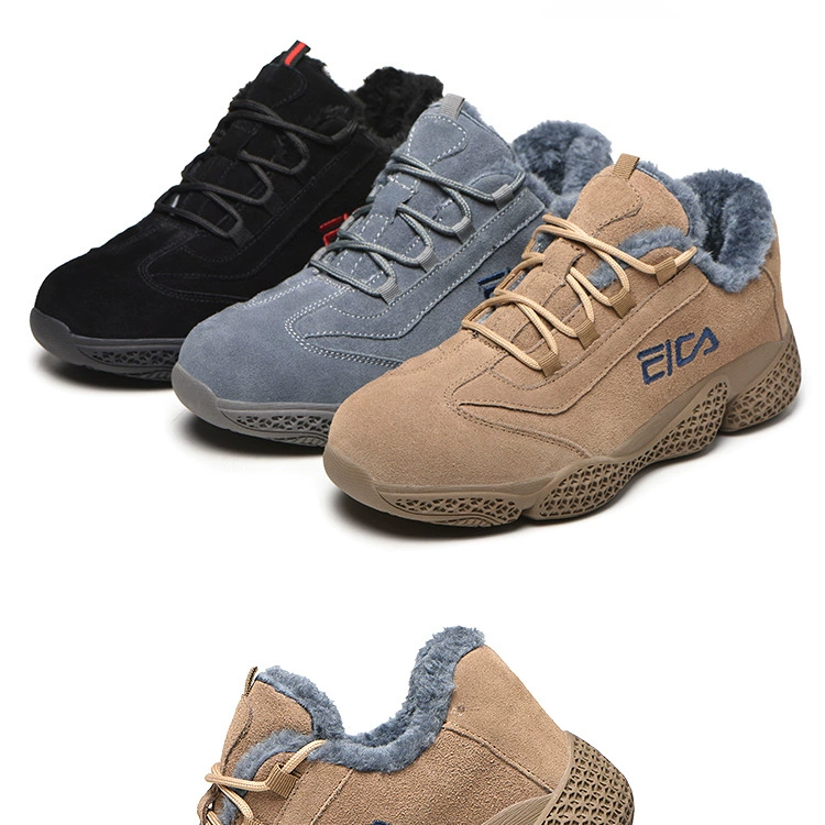 Cotton shoes, labor protection shoes for men, winter anti-smash, anti-stab steel toe, anti-odor, soft-soled welders, velvet, anti-cold and warm for women
