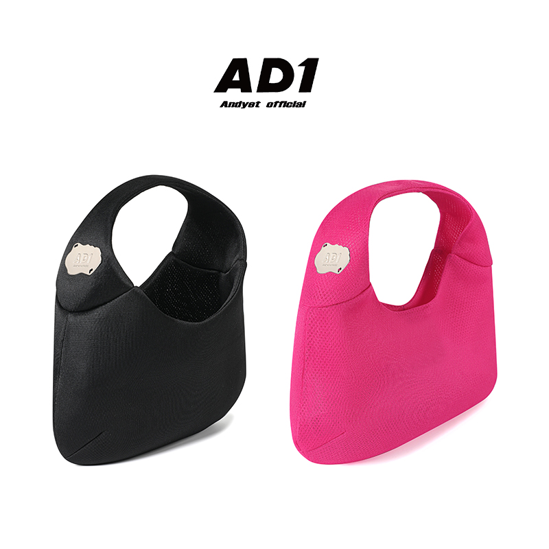 ANDYET AD1 22AW original new grid single shoulder pack classic logo iron plate with pure colored handbag