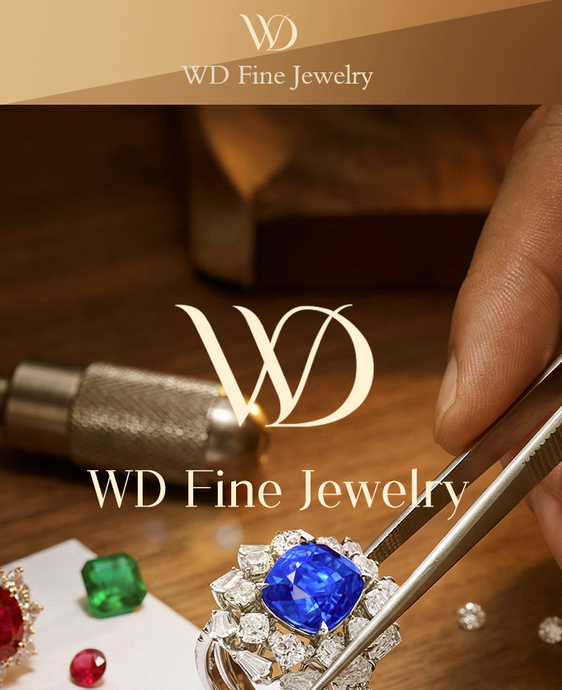 Кольцо WD Fine Jewelry с синим сапфиром и бриллиантами из золота 18K