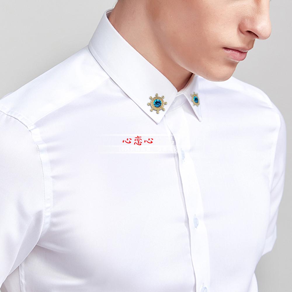 Ngọc trai tinh thể khoan chống ánh sáng khóa pin cổ áo khóa nhỏ trâm cài áo trang trí nam và nữ áo cổ áo hoa biểu tượng cài áo cao cấp