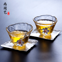 Pingming Cup individual cup Master Cup Tea tin glass small tea cup heat-resistant Tea Cup fog cup tea set Single Cup