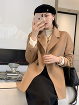 Sister k (weighs 100% cashmere large coat) 100 cashmere suits collar temperament great coat hand long