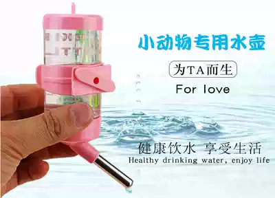 Rabbit drinking kettle 80ml guinea pig drinker hamster ChinChin drinking kettle rabbit drinking water double steel ball