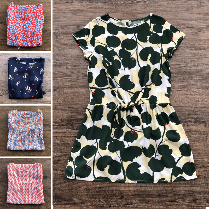 Export French summer new girl cotton thin dress baby princess pure cotton Korean version of the original single floral skirt