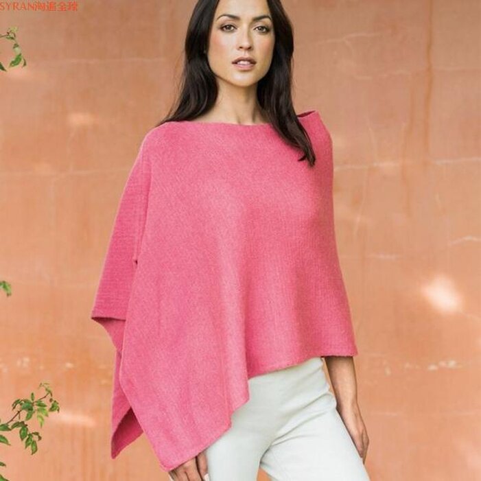 New Zealand Merinomink Merino wool camel wool blend soft and warm high-end women's knit shawl