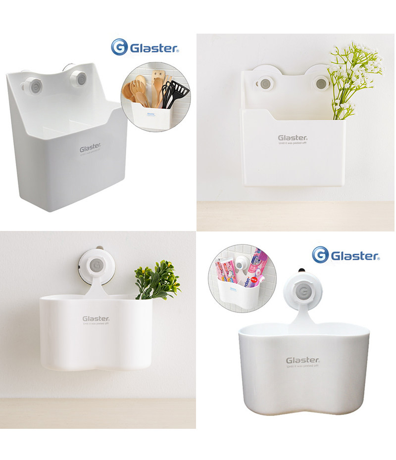 Korea Glaster strong traceless cycle suction cup punch-free rack rack home storage box load-bearing 3kg