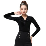 Danbaoro Velvet Latin Dance Suit Новый топ для женского взрослого весны и осеннего национального стандартного танцевального костюма Современный танец танцевальный костюм