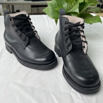 Old stock Out of stock 87 ships High waist leather boots New Bull Leather Steel Head High Bunch of Lace Leather Shoes Summer Wear and non-slip
