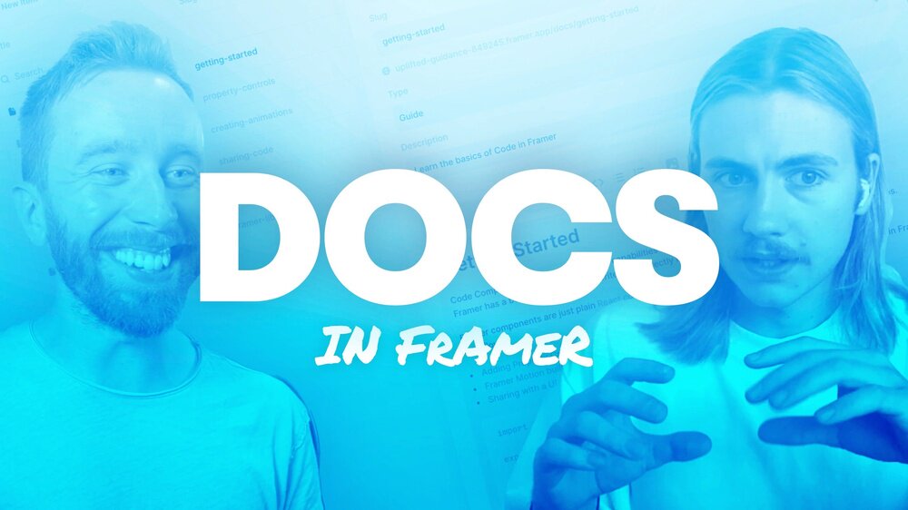 我们的主持人 Matt 将与产品负责人 Hunter 坐在一起，揭晓那些让您在 Framer 中创建出色文档的工具。