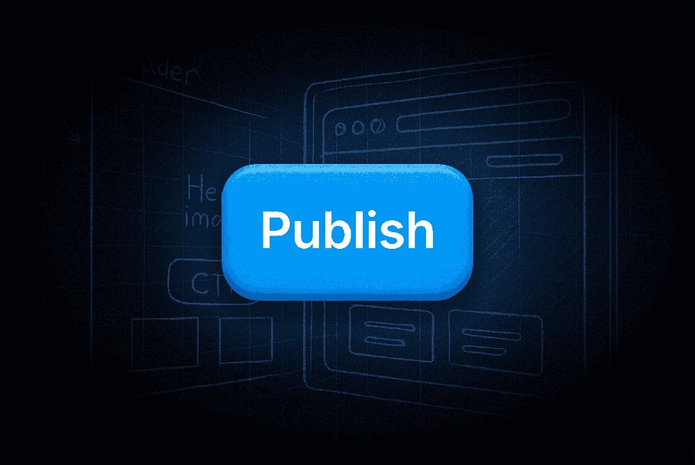 网页设计流程从书面简报开始，经过线框图、原型制作、视觉设计、测试部署，最后发布。