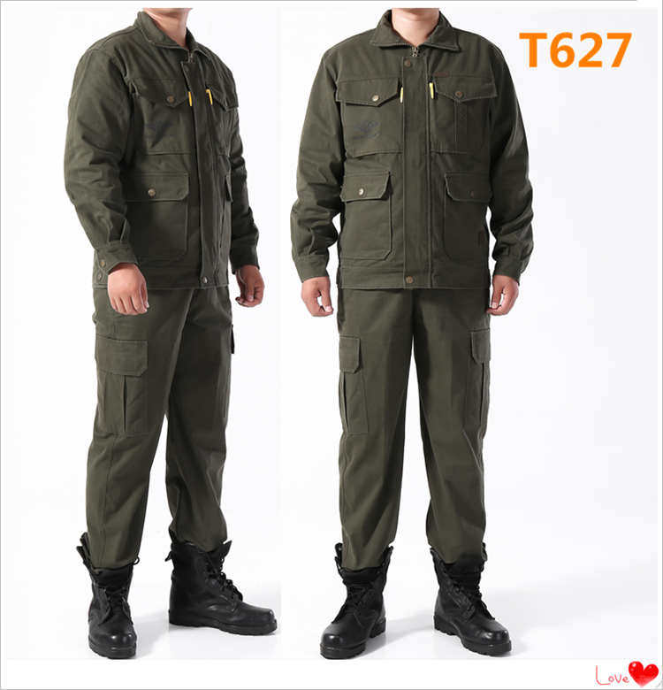 Quần áo bảo hộ lao động nam mùa thu và mùa đông cotton dày chống mài mòn chống cháy hàn dụng cụ tự động sửa chữa áo sơ mi bảo vệ quần áo những bộ jumpsuit đẹp nhất